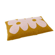 Load image into Gallery viewer, Daisy Brushed Cotton Cushion | Turmeric &amp; Pink