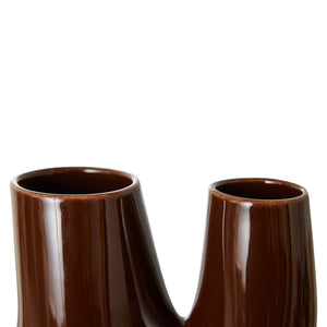HKliving Organic Espresso Ceramic Vase