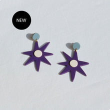 Load image into Gallery viewer, Agnès Purple Acetate Earrings