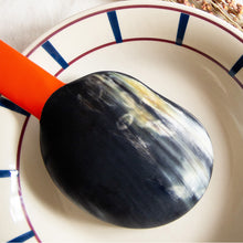 Load image into Gallery viewer, Black Horn With Red Lacquer Rice Spoon