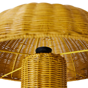 HKliving Mustard Rattan Table Lamp