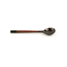 Load image into Gallery viewer, Black Horn Teaspoon With Rosewood Handle