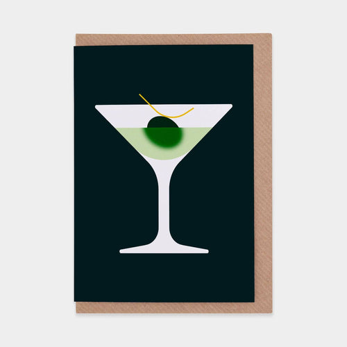 Martini Greetings Card