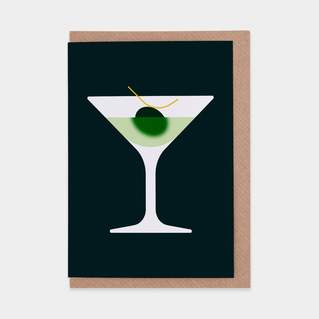 Martini Greetings Card