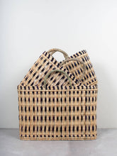 Load image into Gallery viewer, Indigo Woven Reed Small Basket