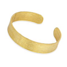 Load image into Gallery viewer, Classic Brushed Gold Open Bangle
