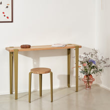 Load image into Gallery viewer, TIPTOE x HEJU Heather Green Oak Lou Stool