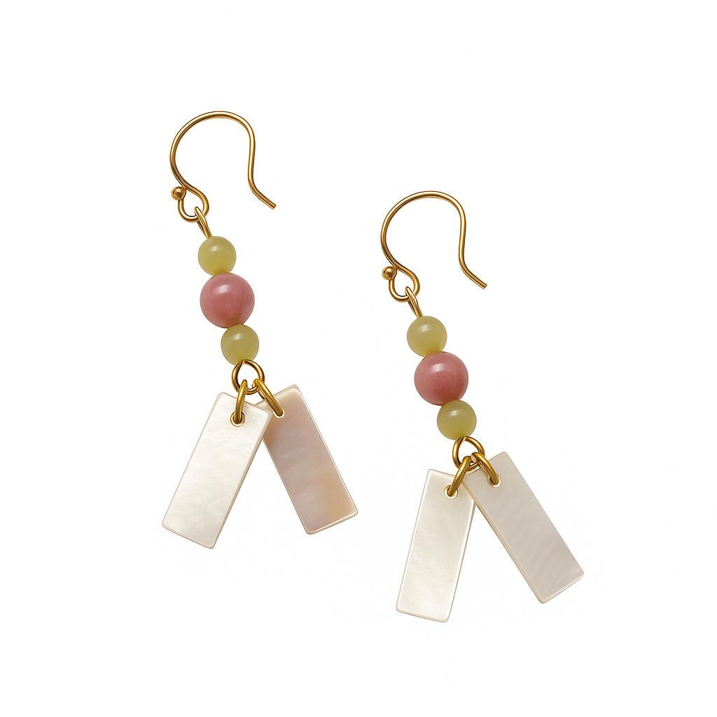 Boucles D’oreilles Glass & Pearl Earrings