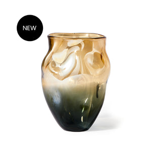 Amber Grey Collision Vase