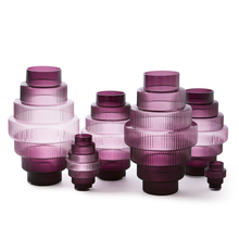 Load image into Gallery viewer, Small Purple Steps Vase