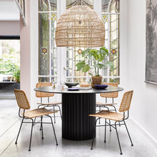 Load image into Gallery viewer, HKliving Black Pillar Dining Table Round