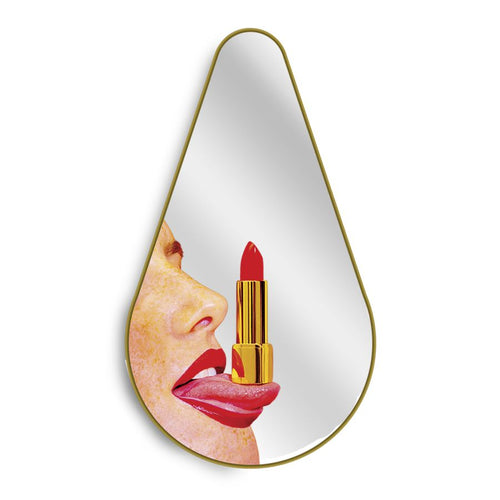 TOILETPAPER Tongue Pear Gold Mirror