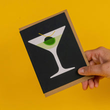 Load image into Gallery viewer, Martini Greetings Card