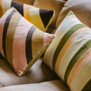 HKLiving Striped Velvet Cushion Fields