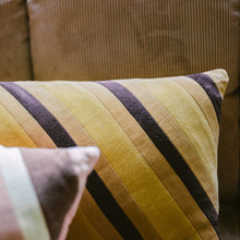 Load image into Gallery viewer, HKLiving Striped Velvet Cushion Honey