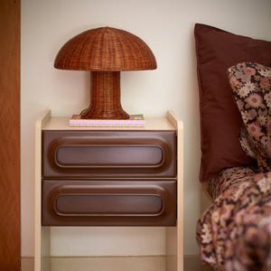 HKliving Natural Brown Rattan Table Lamp
