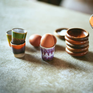 HKliving 70's Ceramic Egg Cups - Set of 4