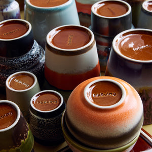 HKliving 70's Ceramic Solar Ristretto Cups - Set of Four
