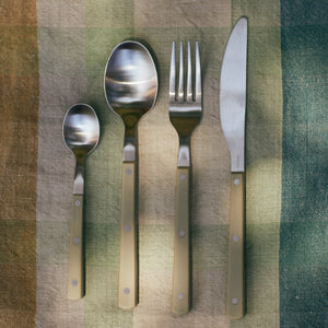 HKliving 70s Cutlery Dessert Spoon - Olive