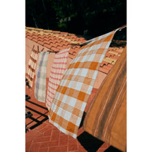Load image into Gallery viewer, HKliving Check Tea Towel - Amber &amp; Blue