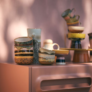 HKliving 70's Ceramic Harbour Dessert Bowls - Set of Four