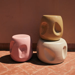 HKLiving Currents Ceramic Side Table Sand