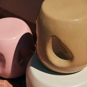 HKLiving Currents Ceramic Side Table Sand