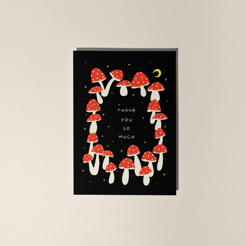 Mushroom Thank You Greetings Card
