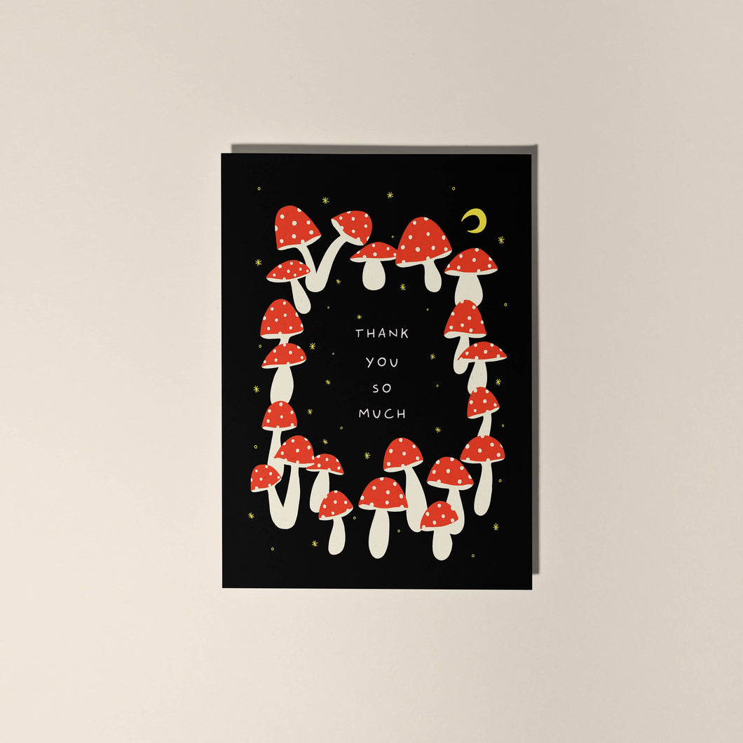 Mushroom Thank You Greetings Card