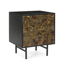 Load image into Gallery viewer, Ashton Two Drawer Iron Side Table