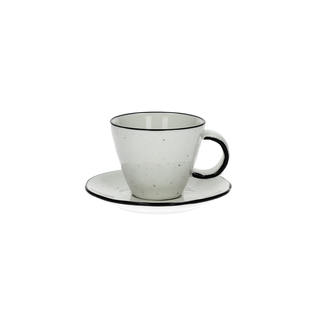 BASIL Porcelain Espresso Cup & Saucer by Pomax