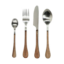 Load image into Gallery viewer, Rémy Acacia &amp; Steel Cutlery 16 Pcs
