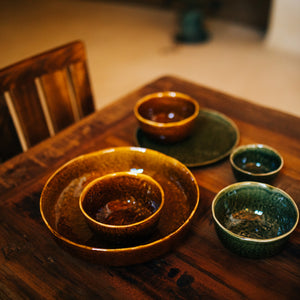 Spiro Brown Serving Bowl