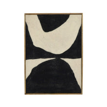Load image into Gallery viewer, Black &amp; White Wooly Framed Canvas