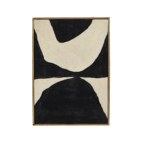 Black & White Wooly Framed Canvas
