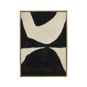 Black & White Wooly Framed Canvas