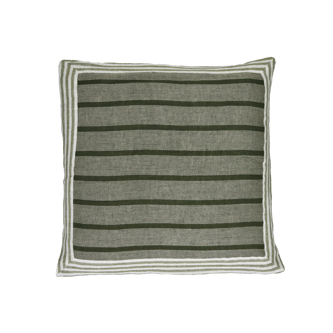 Saint Tropez Linen Square Cushion - Green
