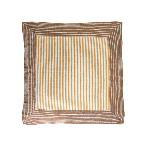 Saint Tropez Linen Square Cushion - Rust