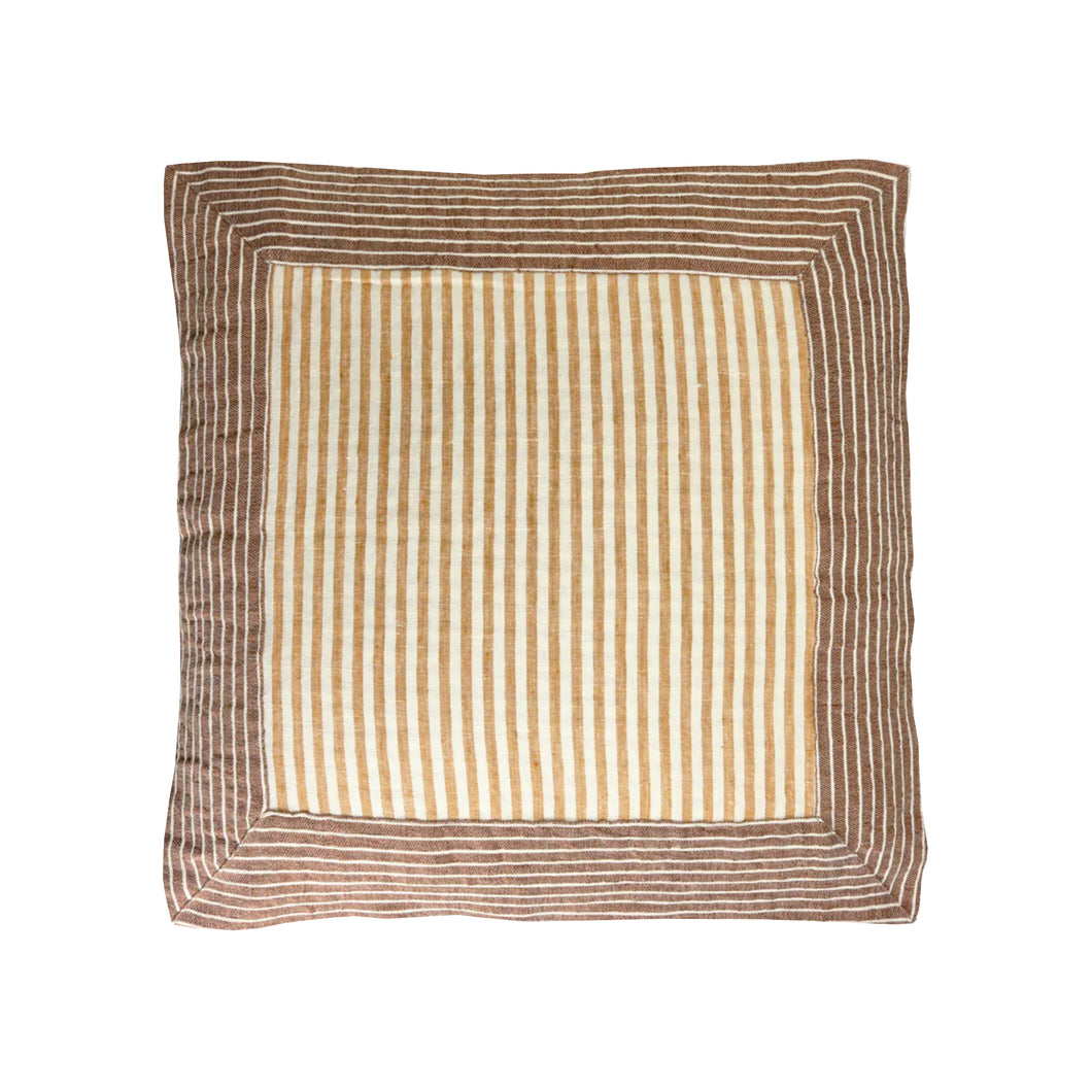 Saint Tropez Linen Square Cushion - Rust