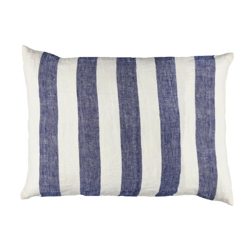 Cirque Magique Blue White Stripe Cushion