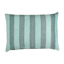 Load image into Gallery viewer, Cirque Magique Grey Blue Stripe Cushion