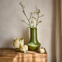 Load image into Gallery viewer, Camou Large Green Glass Vase