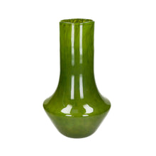 Load image into Gallery viewer, Camou Large Green Glass Vase