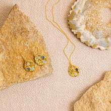 Load image into Gallery viewer, Rhode Gemstone Coin Earrings