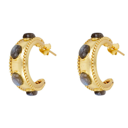 Daphne Gold and Labradorite Earrings