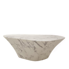 Load image into Gallery viewer, Oval Marble Look Coffee Table