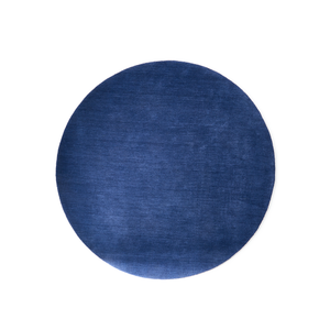 Dark Blue Round Outline Rug