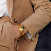 Load image into Gallery viewer, Classic Brushed Gold Open Bangle