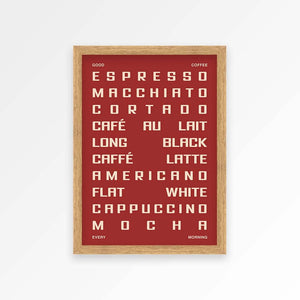 Coffee Guide A3 Print