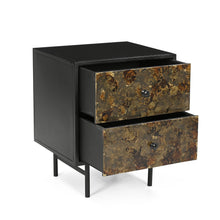 Load image into Gallery viewer, Ashton Two Drawer Iron Side Table